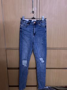 High Waist Stretch Skinny Denims With Tag