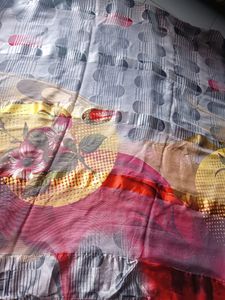 Printed Saree With Stitched Blouse
