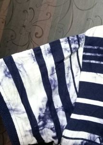 Striped Tie-Dye Polo Shirt