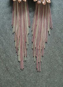 Glamorous Blush Crystal &amp; Chain Earrings