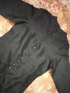 Plain Long Black Kurta for Women
