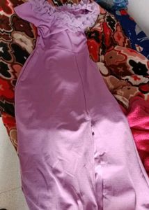 Elegant Purple Off-Shoulder Dress