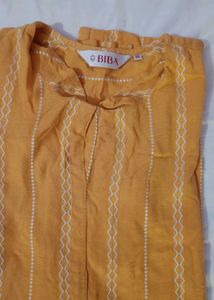 Mustard Embroidered Top