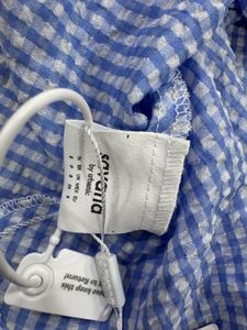Blue Gingham Mini Dress