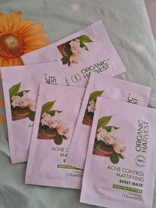 Sheet Mask For Acne Control Combo Of 5