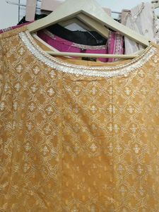 beautiful chiffon floral kurti