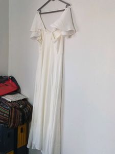 White Maxi Dress With Washable Stains