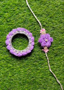 Floral Rakhi Set For Bhaiya Bhabhi