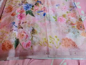 New Floral Print Saree With Blouse