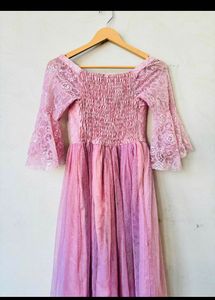 Tulle Bridesmaid Pink Gown Type Dress