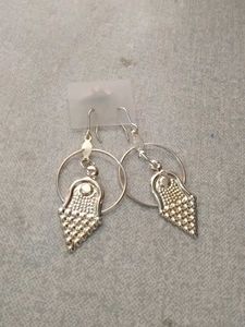 Silver Tone Drop Earrings