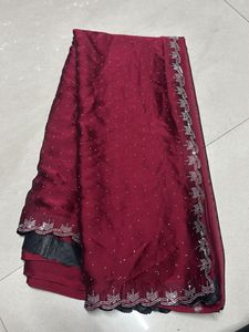 Elegant Maroon Saree