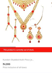 Bridal Jewellery Set 8 Pieces