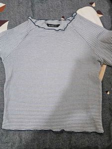Striped White Top