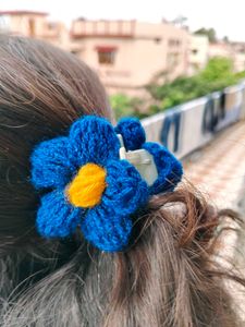 Blue Flower Hair Clip