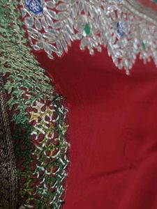 Red Embellished Saree