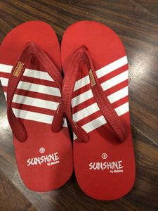Bata Red Sunshine Flip Flops Size 9