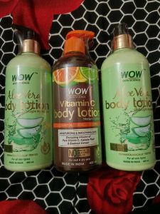 Wow Aloe Vera And Vitamin C Body Lotion Pack Of 3