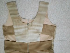 Vintage-Inspired Beige Dress