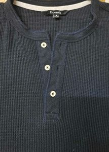 Men&#39;s Navy Henley Shirt