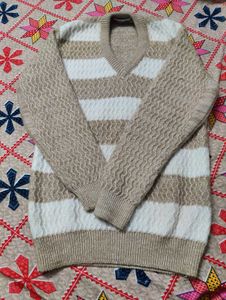 Striped V-Neck Sweater