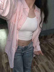 Pink Striped Top