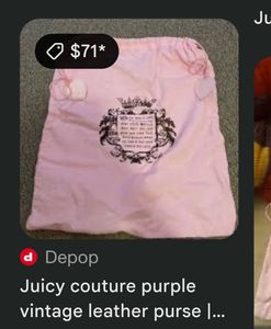 Juicy Couture Dust Bag