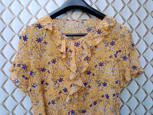 New With Tag Korean Purple Floral Blouson