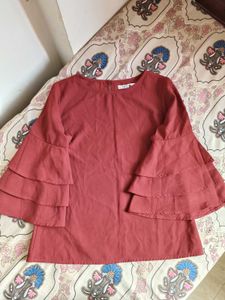 Ruffled Sleeve Blouse