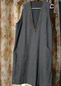 Gray Sleeveless Dress