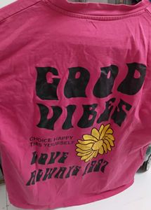 Pink Graphic Print Top