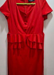 Chic Red Midi Dress