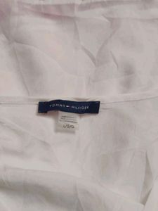 White V-Neck Short Sleeve Top