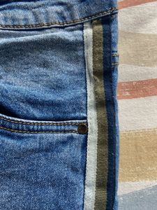 striped skinny jeans worn once