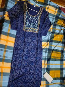 Embroidered Blue Kurta