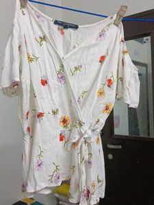 Floral Wrap Top