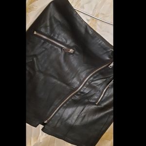 Black Leather Skirt