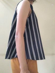 Striped Mock Neck Top