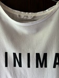 Mango MINIMAL White Tee Shirt