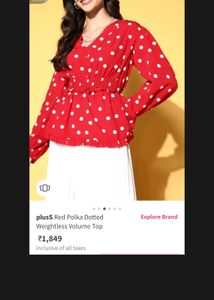 Red Top With Polka Dots ❤️