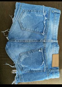 Distressed Denim Shorts
