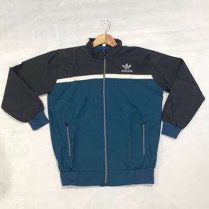 Adidas Cyan & Black Zipper Jacket Chest Size 41