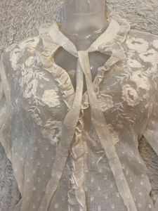 ZARA Elegant Embroidered Top