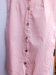 Pink Button-Down Dress