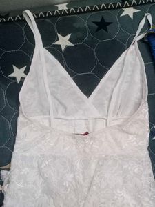 White Lace Mini Dress