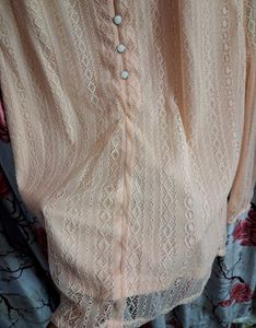 Peach Lace Top