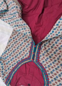 Multicolour   Aangrakha Style Kurti. Two Piece