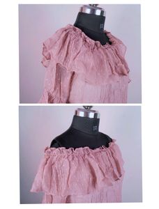 Peach Bardot Top
