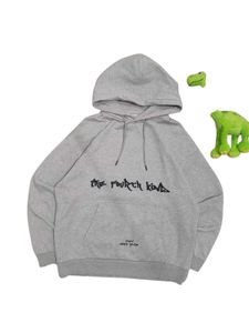 Grey Hoodie with Graphic Print