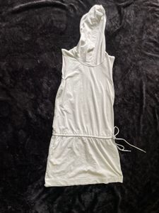Minimalist Sleeveless Drawstring Waist Dress